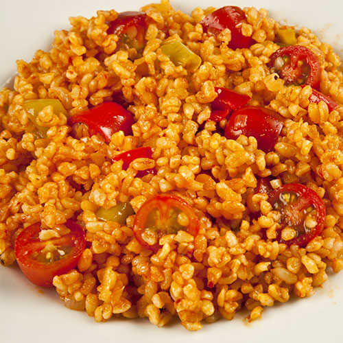 Biberli Domatesli Bulgur Pilavı