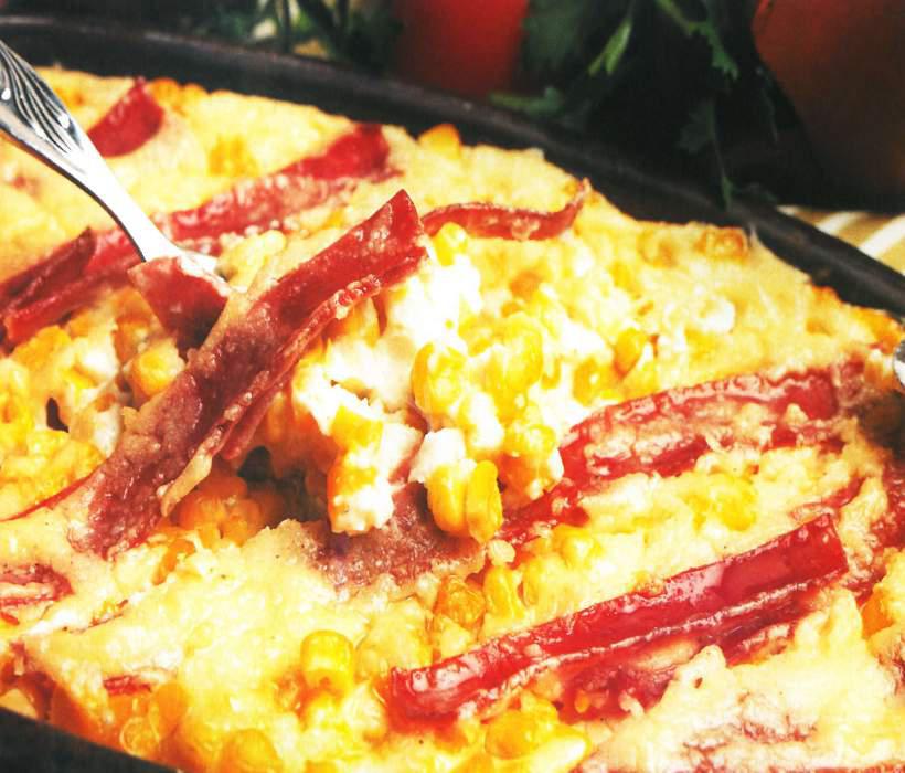 Fırında Salamlı Mısır 