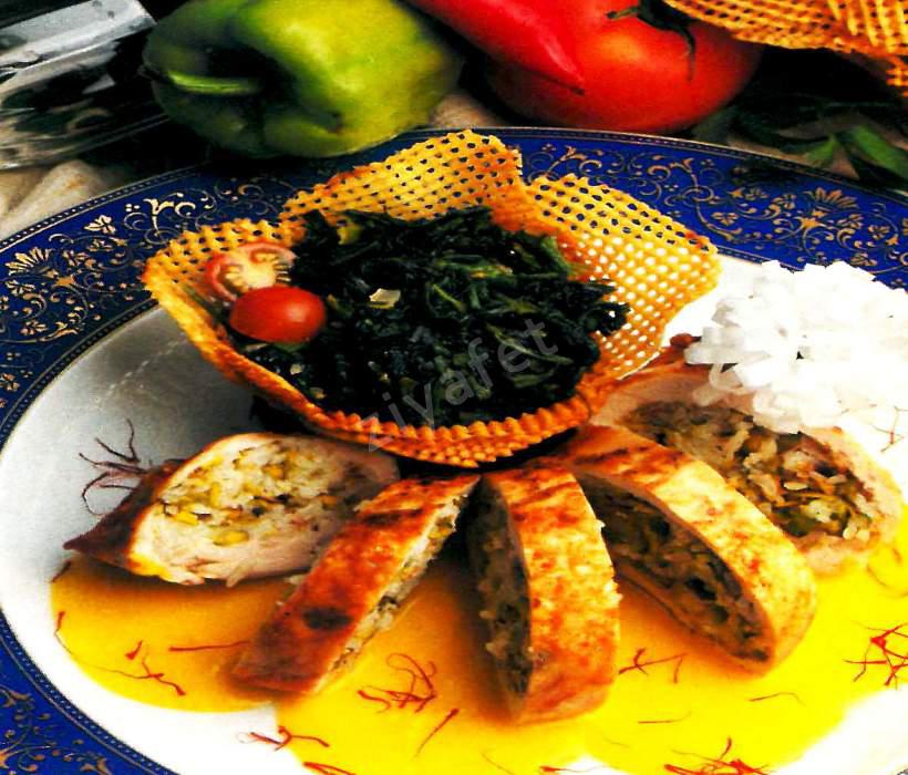 Fıstıklı Piliç Göğsü Sarması 