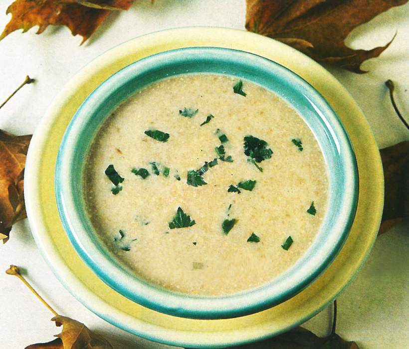 Kerevizli Peynirli Çorba