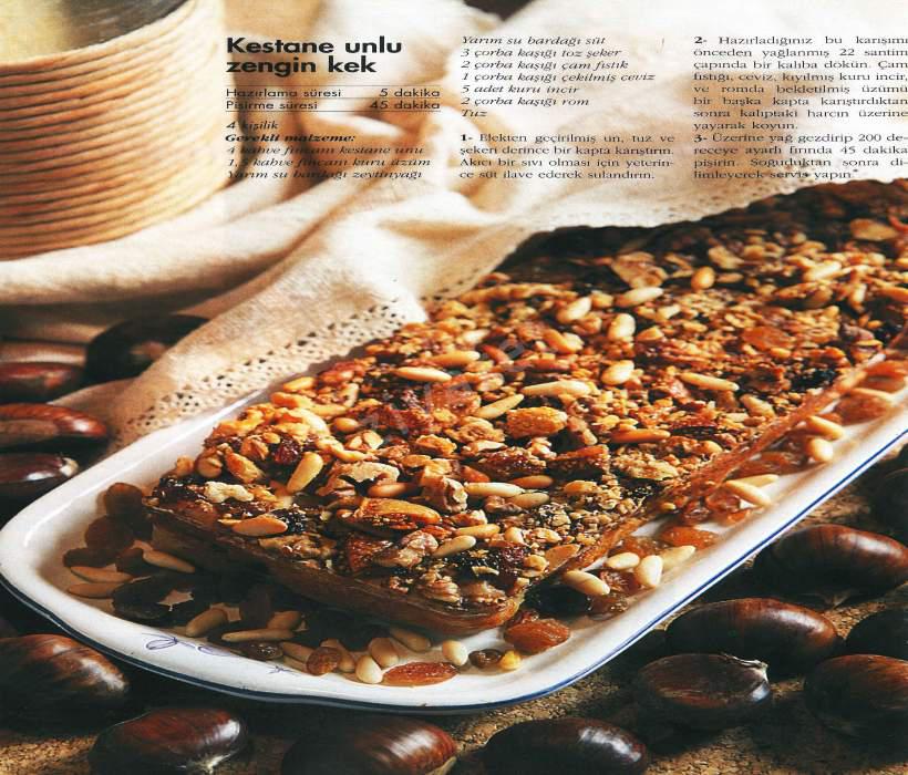 Kestane Unlu Zengin Kek