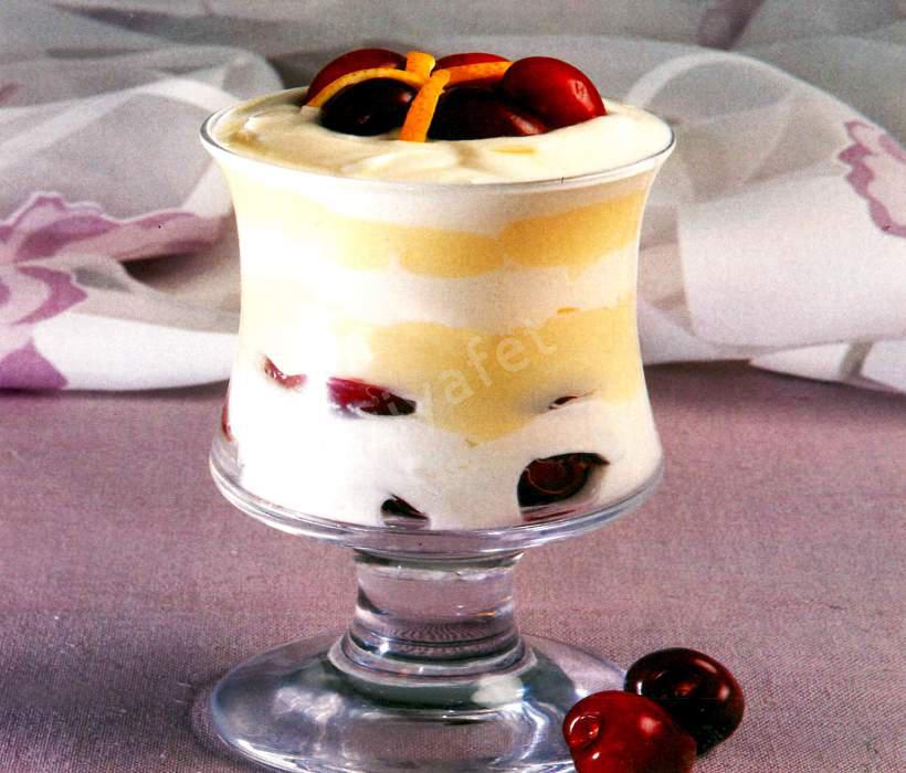 Kirazlı Limon Pudingi