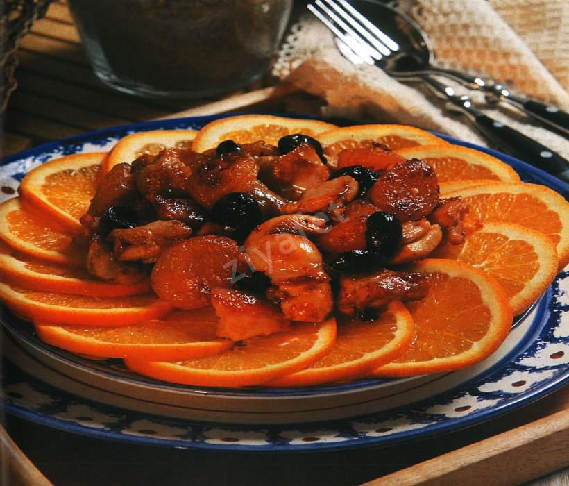 Kuru Kayısı ve Zeytinli Tavuk