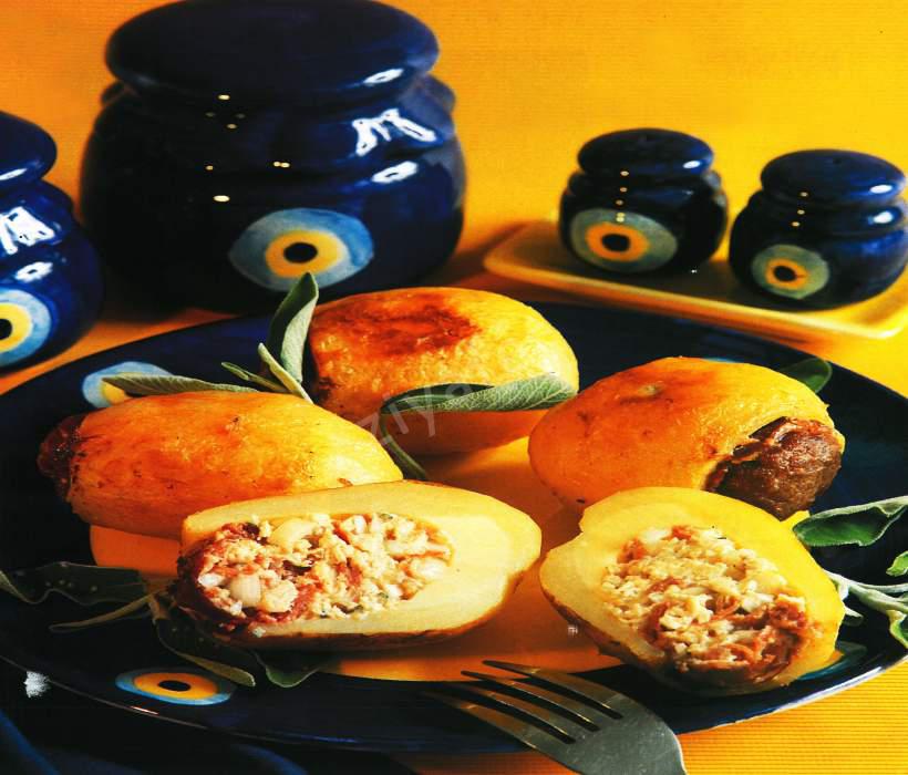 Pastırma ve Tavuklu Patates Dolması