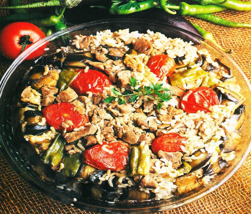 Kuzu Etli Patlıcanlı Pilav
