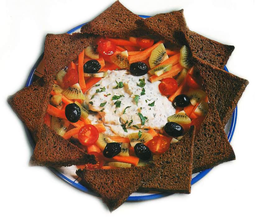 Peynir Kremalı Meyveli Salata