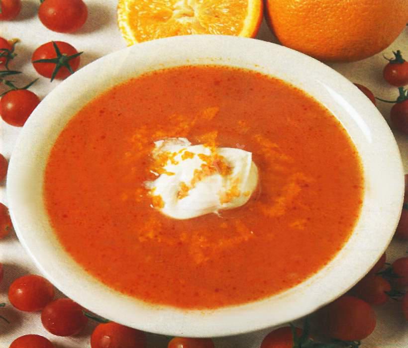 Portakallı Domates Çorbası
