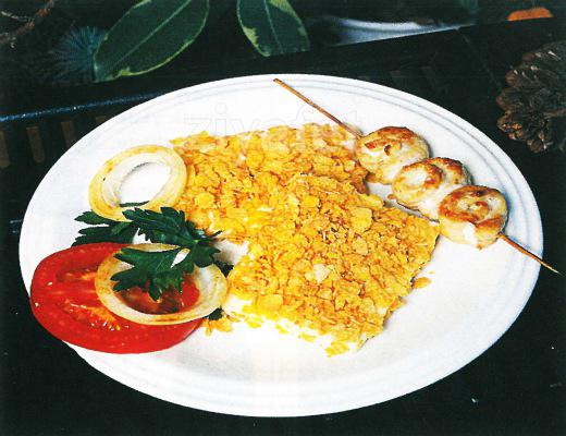 Corn Flakes Garnitürlü Izgarada Pişmiş Peynir