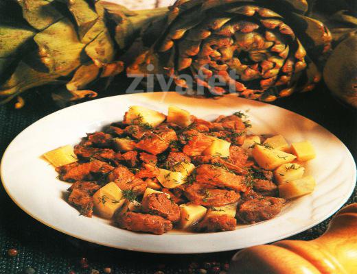 Enginarlı Kuzu Kavurma