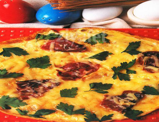 Fırında Pastırmalı Omlet 