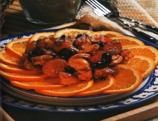 Kuru Kayısı ve Zeytinli Tavuk