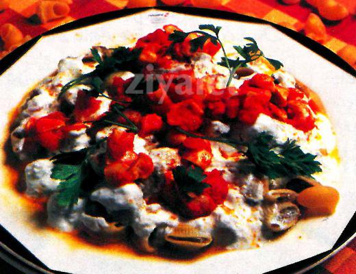 Mantar Soslu Mercimekli Mantı