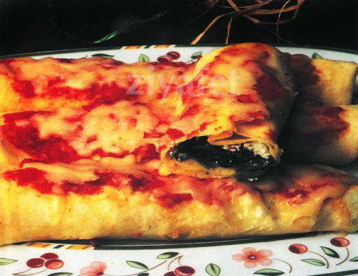 Mantarlı Ispanaklı Krep 