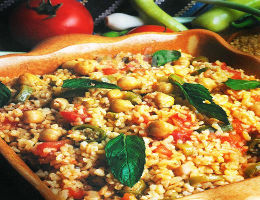 Nohutlu Bulgur Pilavı