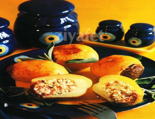 Pastırma ve Tavuklu Patates Dolması