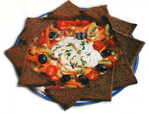 Peynir Kremalı Meyveli Salata