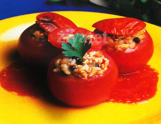 Tavuklu Domates Dolması 