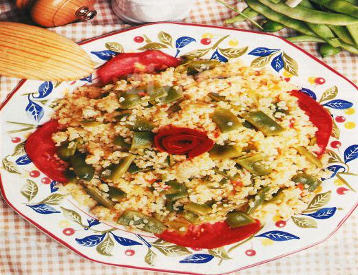 Taze Fasulyeli Bulgur Pilavı