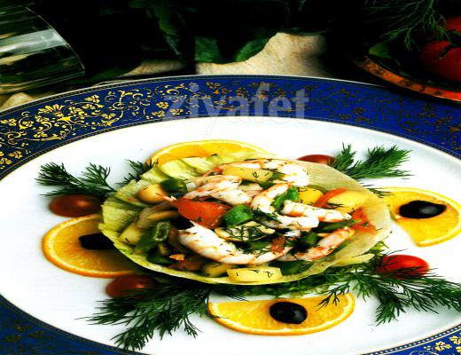 Türk Usulü Karides Salatası 