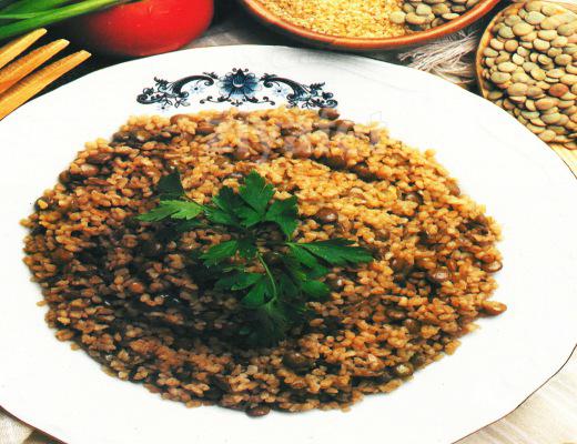 Yeşil Mercimekli Bulgur Pilavı